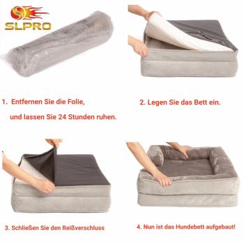 Hundesofa Grosse Hunde, Hundecouch Flauschig, Hundebett Waschbar, rutschfest Hundebetten, Weich Bequem Hundebett, Haustierbett für mittlere große Hunde (89 * 63 * 18cm)